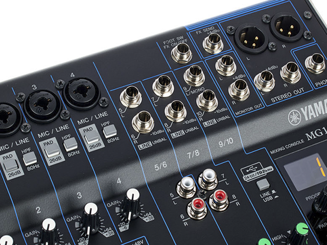 Mixer de áudio Yamaha - MG10XUF