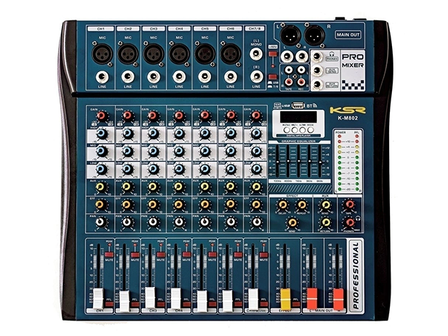 Misturador Audio KSR INTERF/MP3/BLUT.K-M802