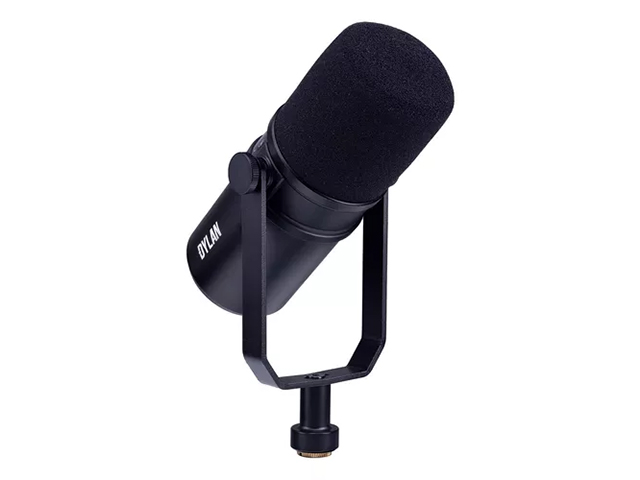 Microfone com fio Dinamico XLR + USB c/ interface  para Podcast Dylan DM-8