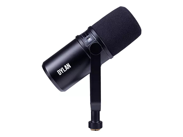 Microfone com fio Dinamico XLR + USB c/ interface  para Podcast Dylan DM-8