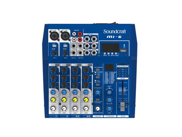 Mixer de áudio Soundcraft MI-6