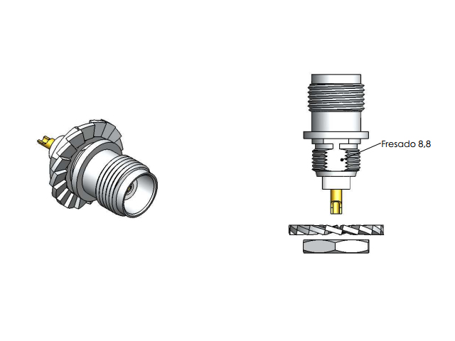 Conector TNC fêmea - Klc - TF-1