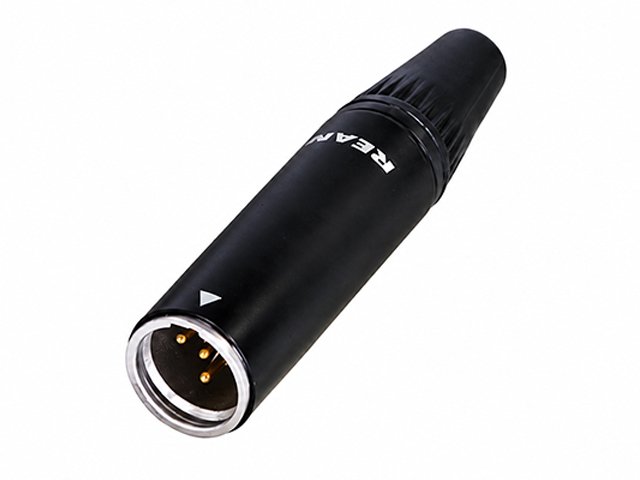 Conector Rean Mini XLR Macho 04 Polo RT4MC-B