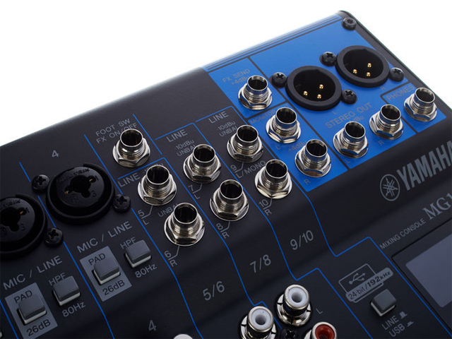 Mixer de áudio Yamaha - MG10XU