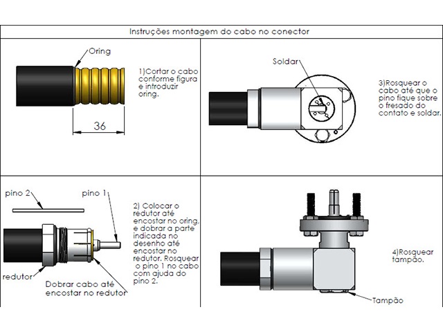 Conector EIA Angular cabo coaxial 7/8 - Klc - EIA-21