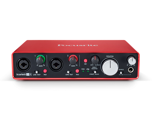 Interface de Áudio Focusrite Scarlett 2i4