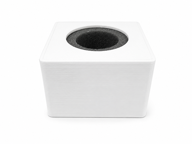 Canopla Microfone Quadrada Branca