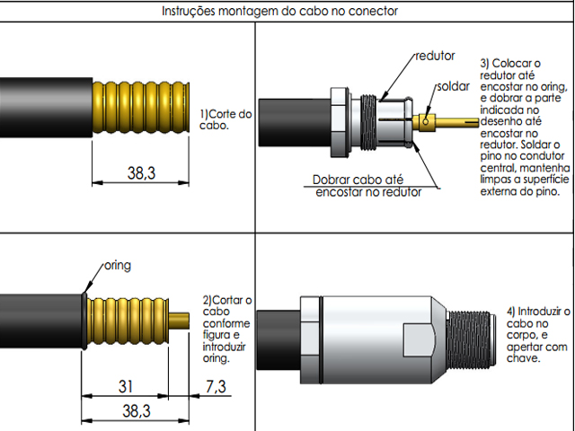 Conector N fêmea - Klc - KLF-44  